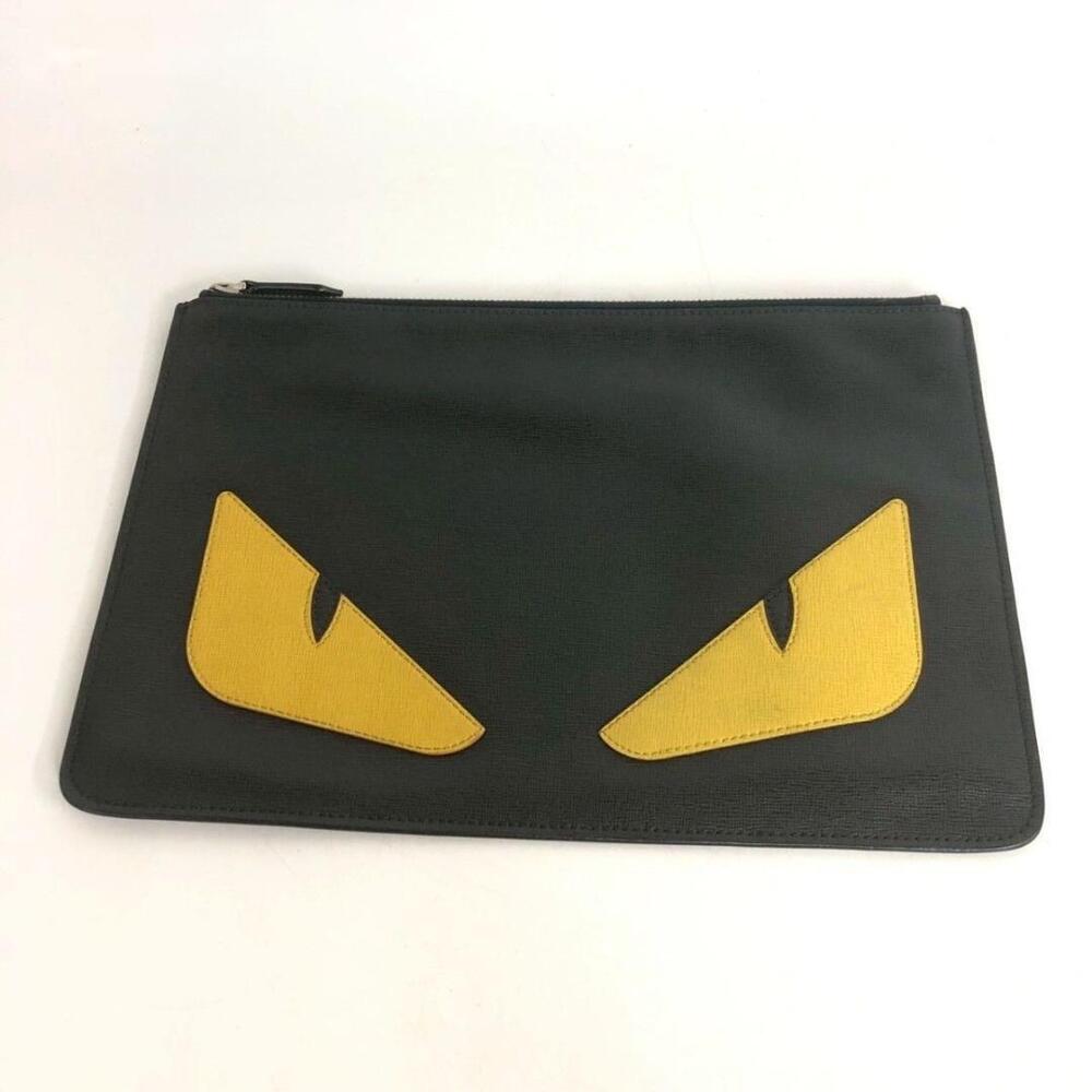Fendi Monster Eye Clutch Bag Black Handbag